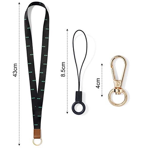 Vicloon Schlüsselband, Schlüsselband Lanyard, Lanyard für Schlüssel, mit 2 Zubehör, Zweiseitiger Druck in Voller, Halsriemen Schlüsselbund für Schlüssel, ID Badge Card Holder, Ausweishülle(Pfeil)