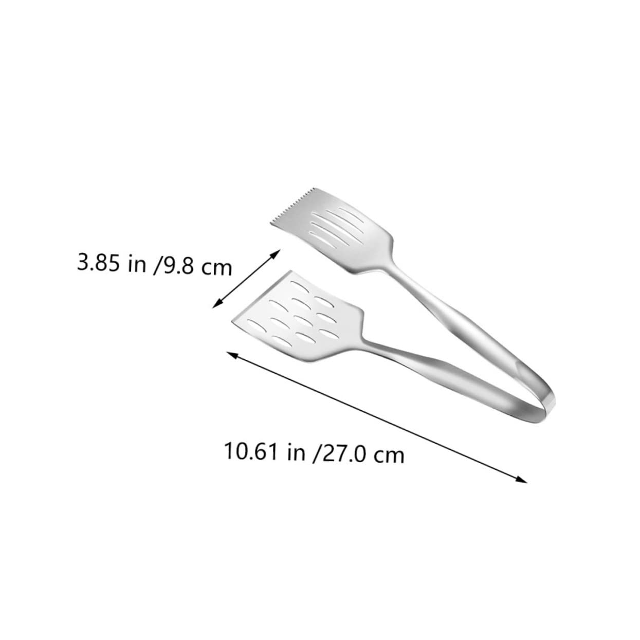 OFFSCH 2Pc Multi Functional Steak Clamp Bbq Tongs Kitchen Gadget for Cooking Grilling Serving for Steaks Pancakes Teppanyaki