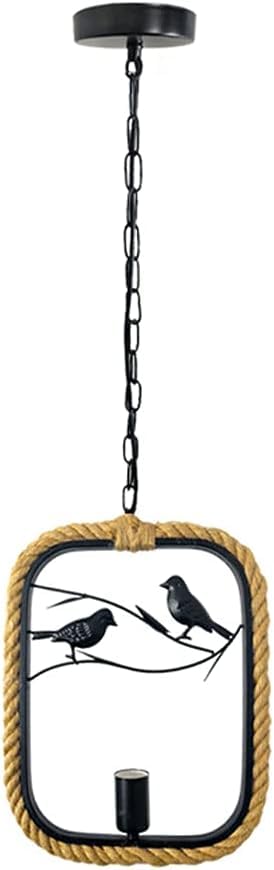 Suspension industrielle vintage haut de gamme faite main en ficelle