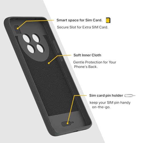 Image of Pikkme Back Cover for Realme 13 Pro / 13 Pro Plus 5G Camera Protection 3D Hexa Cube Design Silicone Protective Bumper Case (Grey)