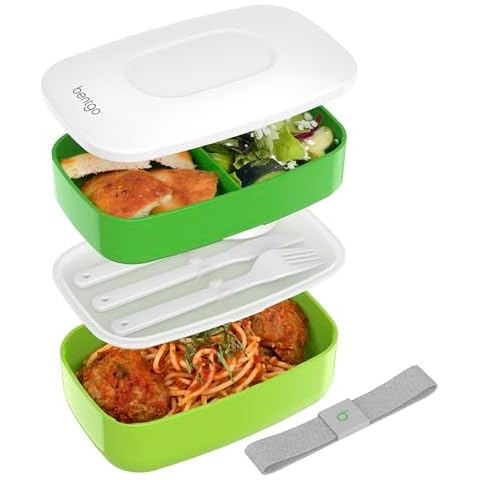 Bentgo Stackable Lunch Box with Utensils Cover