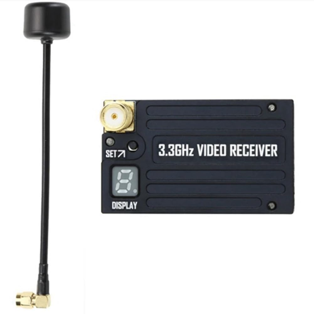 Transmisor VTX de 3,3 G y 4 W y Receptor VRX. Transmisión de Video para Carreras de Drones y Gafas FPV. Alcance y Claridad Mejorados.