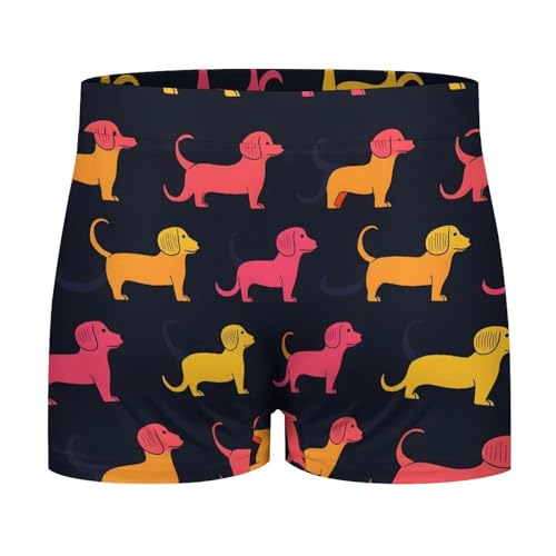 Dachshund Dog Cute Print Mens Underwear, Soft Boxers for Men, Moisture-Wicking Breathable Boxer Briefs4