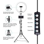 13" Selfie Ring Light with 76" Tripod Stand & 3 Phone Holder, LED Camera Ringlight with 48 RGB Colors Modes & Musical Rhythm Mode and 12 Brightness Dimmable for Makeup/Photography/Videos/Vlog/TikTok - Image 5