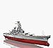 ZHOUZHONGLAN Solide Battleship Militaire Puzzle Kits modèle, Echelle 1/350 Seconde Guerre Mondiale USS Jersey Jigsaw Jouets, Cadeaux Compatible with Enfants, 30.3Inch Intéressant