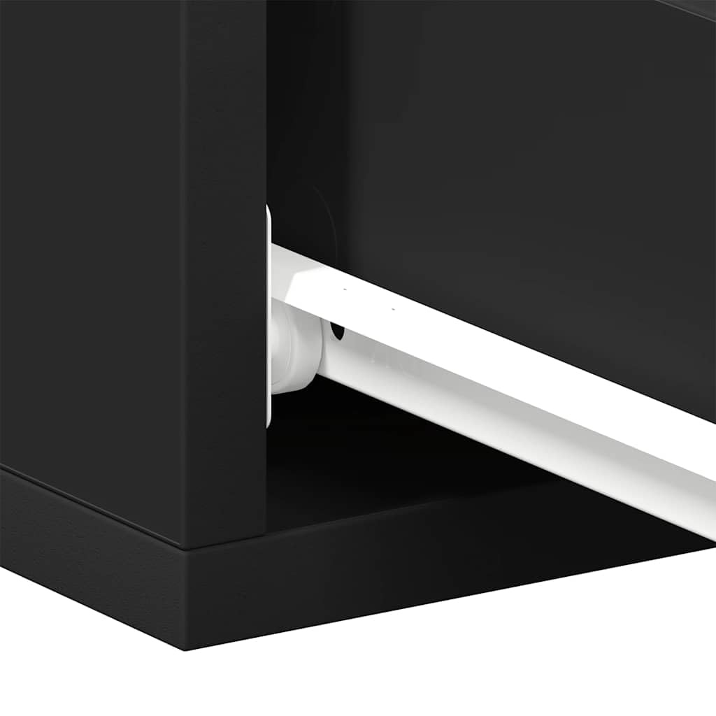 vidaXL Comodini Pensili 2pz Neri 40x30x15 cm in Legno Multistrato