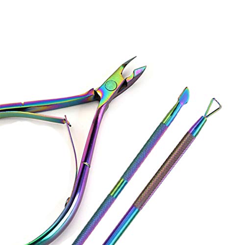 Kit de manicure para cortadores de unhas da Pretyzoom, pinças de cutícula, empurrador, aparador de f