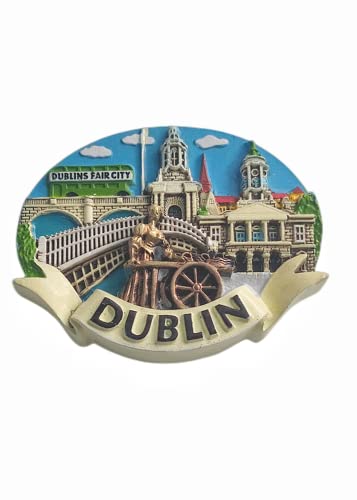 Imán decorativo 3D Dublin Irlanda para refrigerador miniatura 2