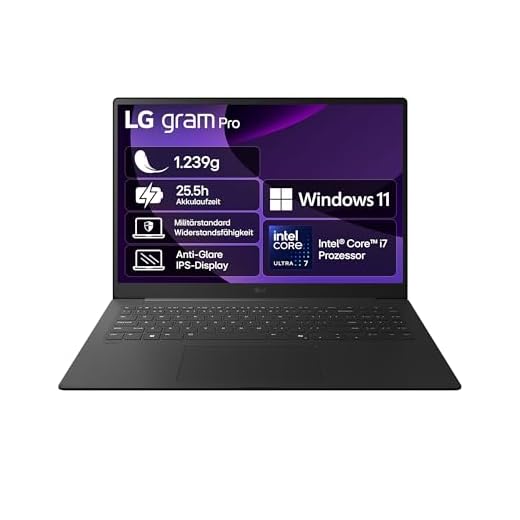 LG, 16 Zoll, gram Pro, LG Notebook, 40.6cm, Intel 7, 32GB DDR4, 2TB Dual SSD, Garantie 24 Monate, 2560 x 1600, Dolby Atmos, 16Z90TS-G.AU8CG