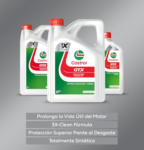 Castrol GTX 10W-40 A3/B4 Aceite de motor semisintético, 5L - Imagen 5