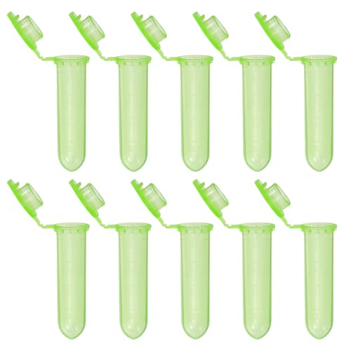 PATIKIL 2ML Plastic Centrifuge Tubes, 500 Pcs Round Bottom Centrifuge Tube with Snap Cap and Graduated Marks for Laboratory Sample, Green