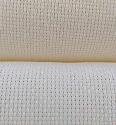 Image of KCS 4 /6 pc of 12 inch x 18 inch 18CT Counted Cotton Aida Cloth Cross Stitch Fabric (4 pc, Cream)
