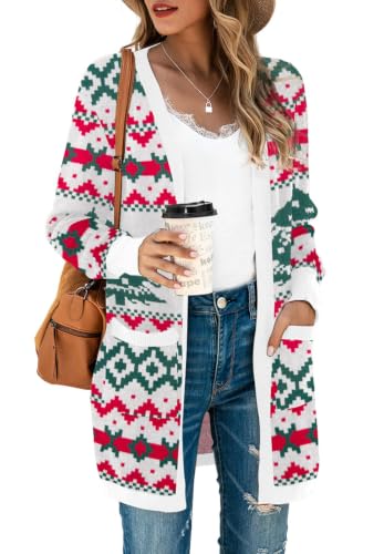 Image of TASAMO Cardigan Sweaters for Women Long Sleeve Open Front Casual Knit Fall Coat Oversized Soft Outwear with Pockets