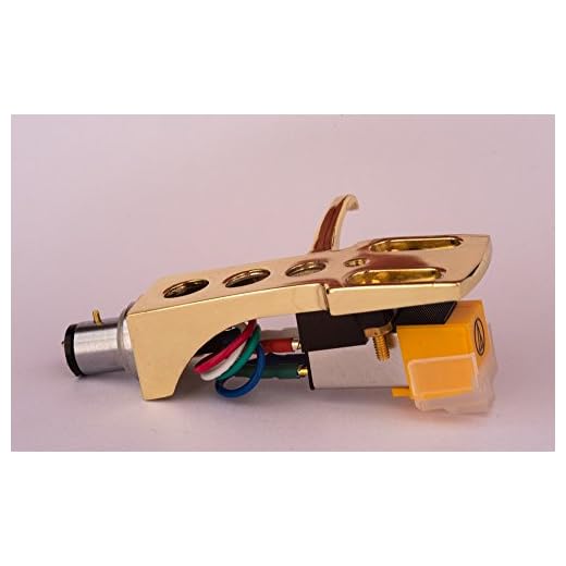 Guldpläterat huvudskal, fäste, patron och stylus, nål för Pioneer PLX-1000, PL-518, PL-530, PL-A35, PLX-500, PL-560, PL-516, PL-255, PL-200X, XL-A700, PL-A45D, PL-A450, - Tillverkad i ENGLAND