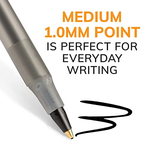 Bic GSM144AZ BLK Round Stic Xtra Life Ballpoint Ink Pens thumb #2