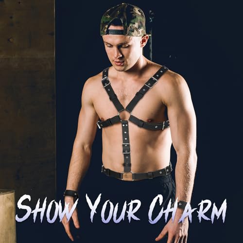 Men's Chest Harness Belt PU Leather Adjustable Buckle Body Chest Body Male Harness for Cosplay Party Nightclub Punk Belt Clubwear4
