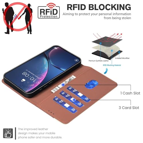 Étui en cuir Pixel 9 Pro style couleur clash chic avec blocage RFID