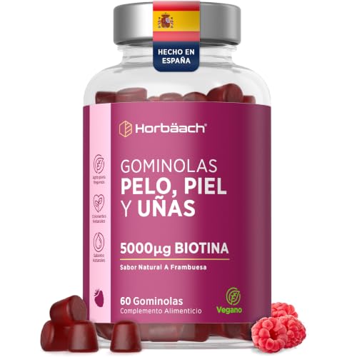 Gominolas para el Pelo Piel y Uñas - Biotina 5000 mcg + C, E y más
