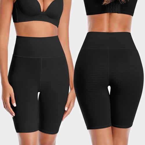 K-CHEONY Women's High Waisted Biker Anti Chafing Cotton Slip Boy Underwear Yoga Workout Shorts2