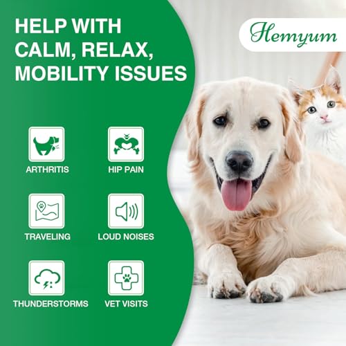 Organic Hemp Oil for Dogs & Cats - High Potency, Premium Formula for Anxiety Relief, Sеizures Arthritis Joint Pain Support Нiр Jоint Hеalth - Cаlming Trеats for Pets 2-Pack - Thumbnail 3