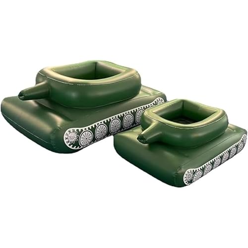 ZLBYXLU浮き輪 大きいサイズ 浮輪 フロート 浮き輪 戦車型 装甲車 ウォーターガン 水鉄砲付 インフレータブル 夏 ビーチ プール PVC素材 特大 うきわ 大人 子供 おしゃれ かわいい サマーグッズ プール 海 大きめ 子供用 大きい (110