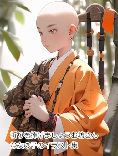 祈りを捧げましょうお坊さんな女の子のイラスト集