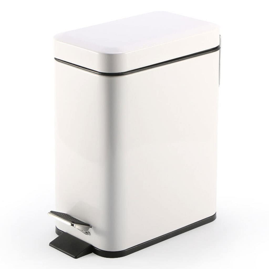 Cubo de basura con tapa silenciosa rectangular para cocina y cuarto de baño azul 5