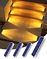 DetarZinLED Solar Step Lights for Outside,4 Pack Solar Stair Lights,Warm White Solar Deck Lights Waterproof,Solar Pathway Lights,Outdoor Lights Solar Powered for Steps,Walkway,Sidewalk,Patio