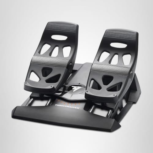 Thrustmaster TFRP Precision Flight Sim Rudder Pedals - PS5, XBOX & PC | self-centering axis, long travel, aluminum rails, differential breaking, for all types of flight, adjustable resistance