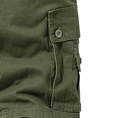 Shorts cargo militares verdes para hombre talla 34 miniatura 2