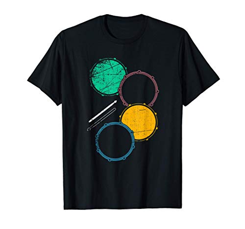 Drum Set Drummer Gift Percussion Drumsticks Drums T-Shirt