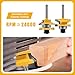 DrosoKing Router Bit Set, 3PCS 1/4'' Cabinet Door Router Bits for Woodworking,Rail and Stile Tool Groove, Shank Raised Panel Wood Cutter