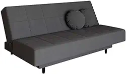 Sofá-Cama Casal 3 Lugares Jimmy Suede Grafite