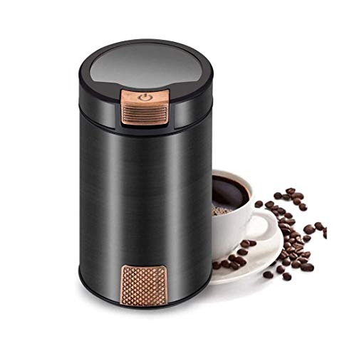 ZOUSHUAIDEDIAN Kaffeemühle - elektrische Kaffeemühle mit Edelstahlklingen, Kaffee- und Gewürzschleifer, 200w…