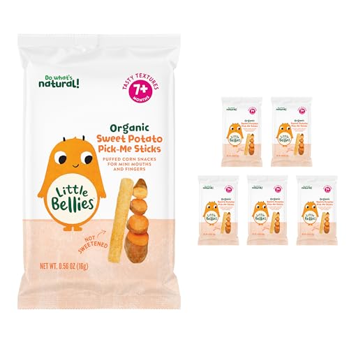 Image of Little Bellies Organic Sweet Potato Pick-Me Sticks Baby Snack (0.56 oz Individual Packs) (Pack of 40)