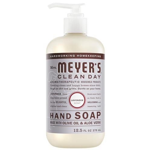 Mrs. Meyer's Hand Soap, Made with Essential Oils, Lavender, 12.5 Fl. Oz