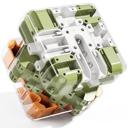 Innovativo cubo labirinto a sfera 3D: questo unico cubo di sport del pensiero unisce due principi di gioco in uno: classica meccanica a cubo e affascinante labirinto a sfera. Più di un semplice puzzle: è un coinvolgente allenamento della memoria che promuove il pensiero logico, l'immaginazione spaziale e la concentrazione nei bambini e negli adulti.