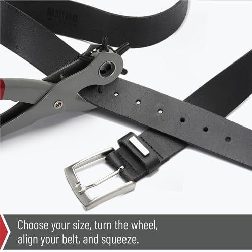 Image of UNCO Leather Punch Tool with Multi-Hole Sizes, Belt & Leather Puncher