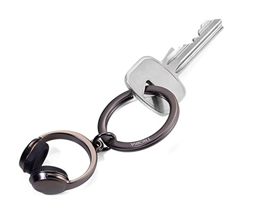 Troika Headphone KR17-07/GM Key Fob - Headphones - Cast Metal/Silicone - Trend: Music - Listen to Music - Gunmetal Grey - The Original