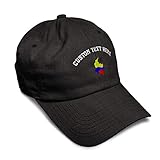 Custom Soft Baseball Cap Colombia Flag Map Embroidery Flags Country Twill Cotton Nation Dad Hats for Men & Women Dark Denim Personalized Text Here
