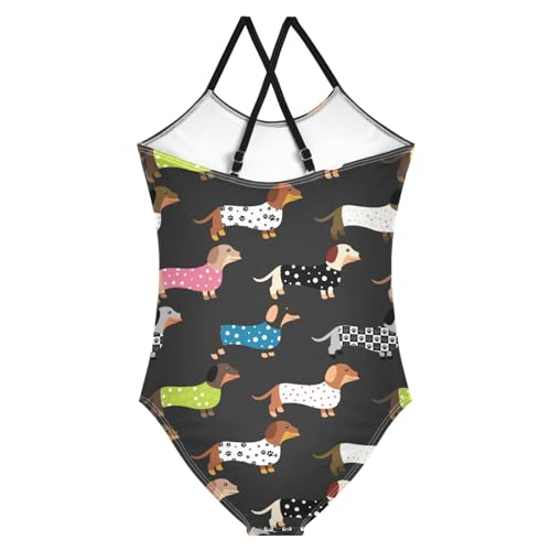 Image of CaTaKu Girls One Piece Swimsuits Hawaiian Toddler Bathing Suit for Girls Kids Swimwear 3-10 Years