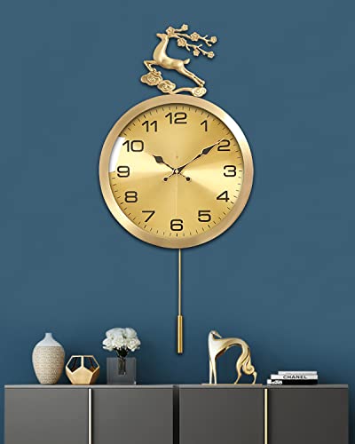 Reloj de pared analógico Aero Snail 12.6 pulgadas con péndulo miniatura 3