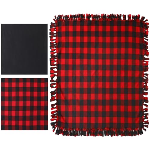 Remagr 2 Pcs Tie Blankets Fleece Kit - 50'' x 60''...