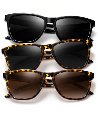 KALIYADI Retro Polarized Sunglasses for Women – Black/Gradient Brown