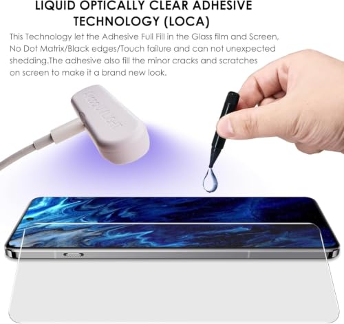 Image of Uyiton Tempered Glass Screen Protector Compatible with OnePlus 13 (6.82 Inch) | Curved UV Screen Guard | 9H Hardness | HD Clear | Fingerprint Sensor Support | Full Coverage | Easy Installation | Pack of 1