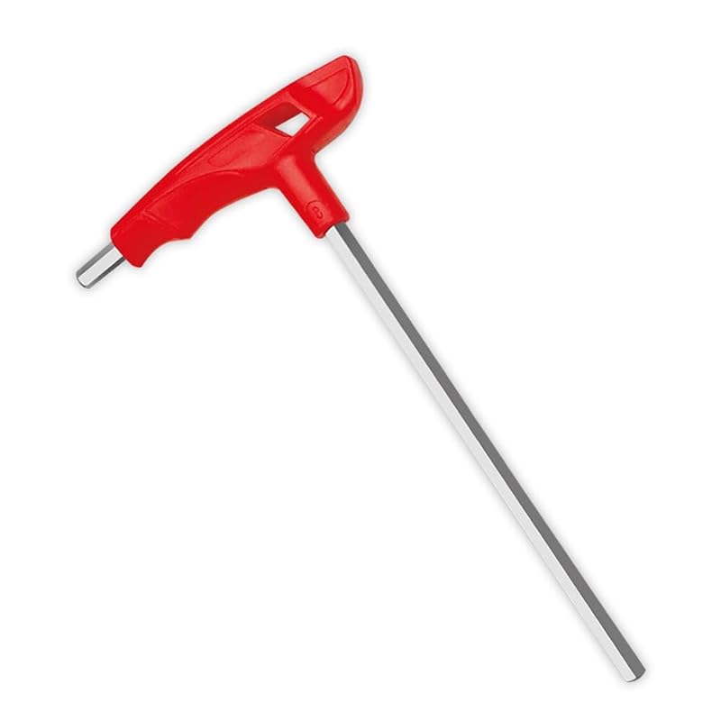 Chave Allen T 5 mm WISEUP com Cabo Ergonômico, Haste Longa em Aço Cromo-Vanádio CR-V, Métrica, WP0323, 1 unidade