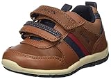 atmungsaktiv Geox Baby-Jungen B Shaax D Sneaker, Cognac/DK Navy, 24 EU
