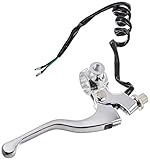 キタコ(KITACO) 右レバー&ホルダーセット(ショート/ミラーホルダー付) モンキー(MONKEY)等 シルバー525-0701101