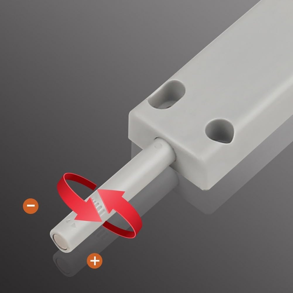 Aluminum Alloy Push-to-Open Cabinet Door Catch Latch – Heavy-Duty Release Rebound Device Wardrobes, Cupboards & Drawers – 10 x 2.1 x 1.3(WHITE)(white)