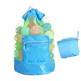 Diseño plegable: la mochila de playa para niños es plegable. Cuando se pliega, se puede convertir en un bolso pequeño, que no ocupa espacio y es liviano para un fácil almacenamiento y portabilidad. La bolsa de juguetes de playa es una mochila y las correas de la mochila son anchas y ajustables, adecuadas para niños. y adultos, que no se sentirán cansados.